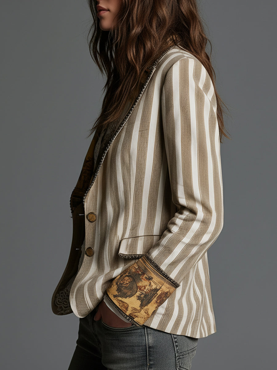 Dorotea · Blazer de rayas de inspiración bohemia · Imagen 2