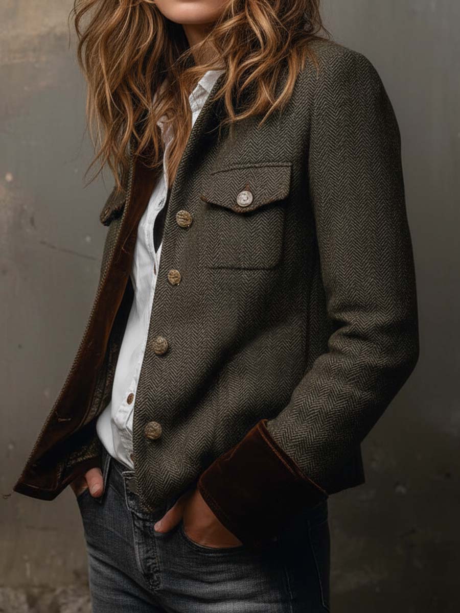 Tersilla · Chaqueta de espiga en verde oliva · Imagen 2