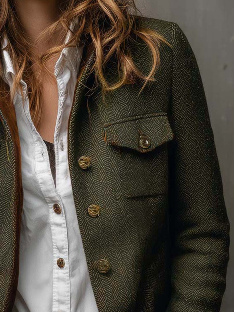 Tersilla · Chaqueta de espiga en verde oliva · Imagen 6