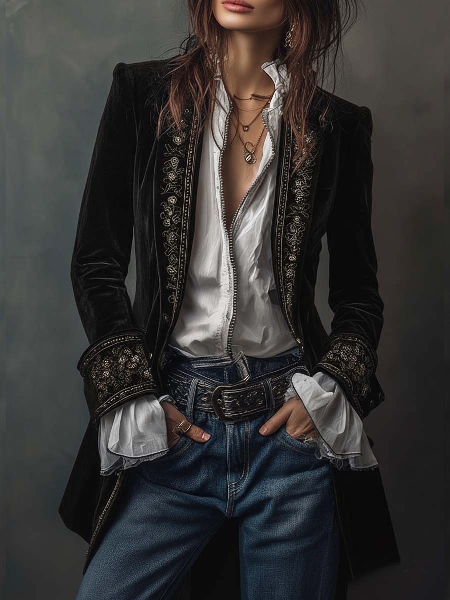 Zelinda · Chaqueta larga bordada · Imagen 10