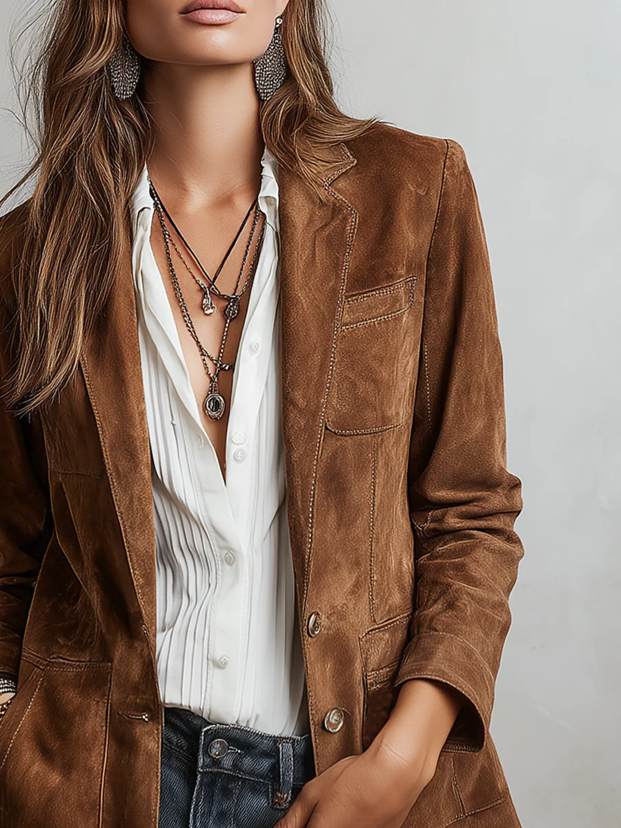 Adelgisa · Blazer marrón de inspiración vintage · Imagen 4