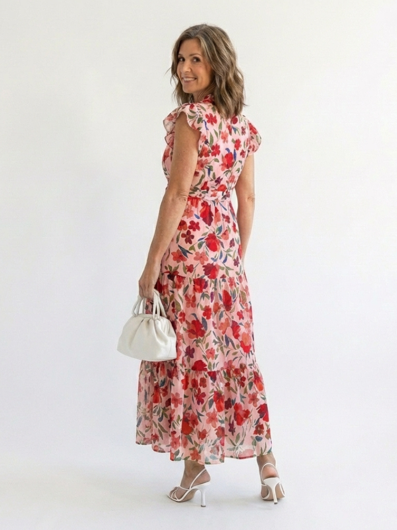 Lila · Vestido midi floral con volantes · Imagen 7