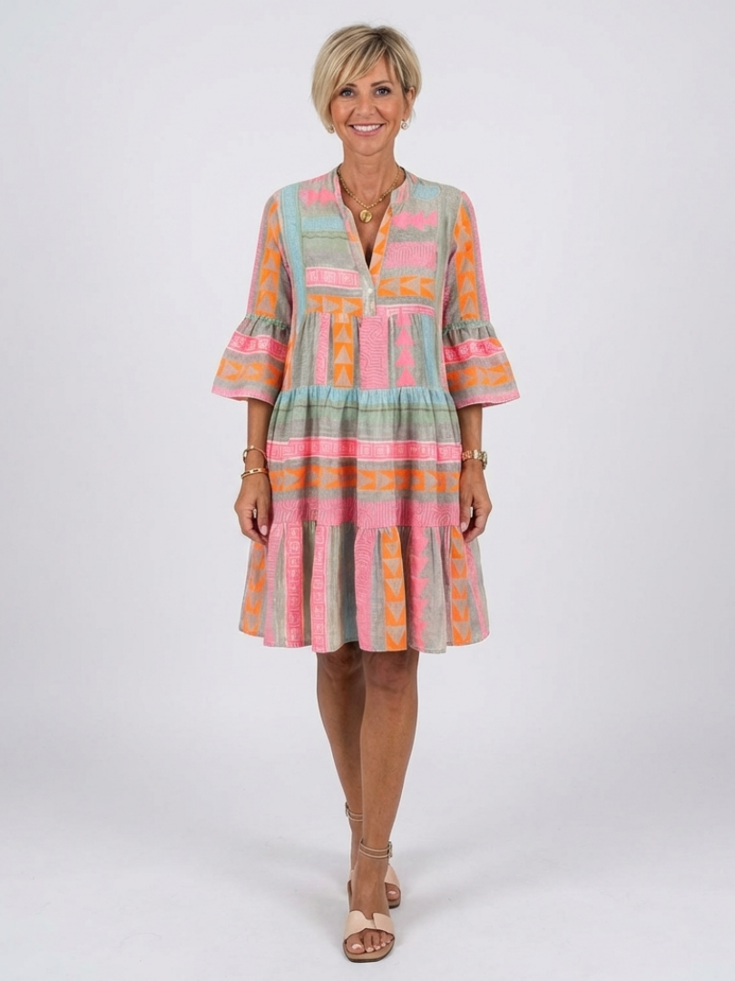 Emma · Vestido de cuello en V con volantes · Imagen 1