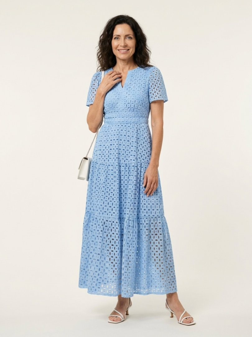 Ana · Vestido midi de manga corta y volantes · Imagen 1