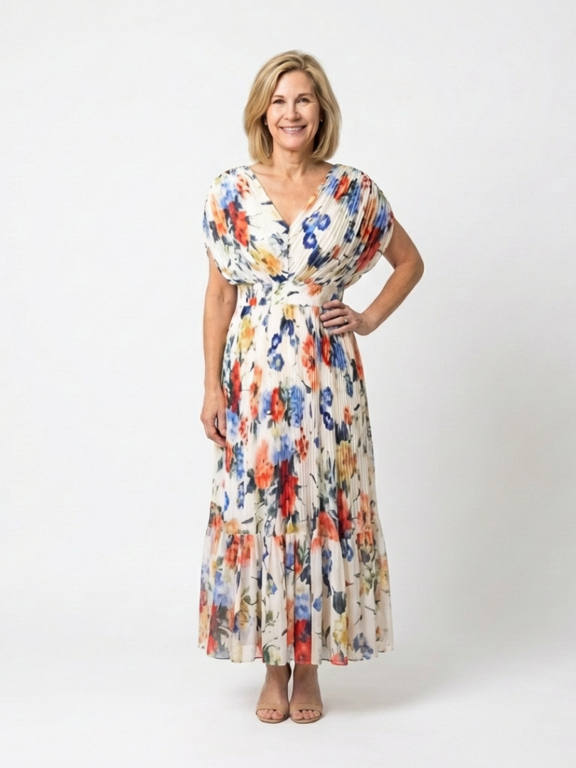Selena · Vestido midi floral de manga corta · Imagen 1