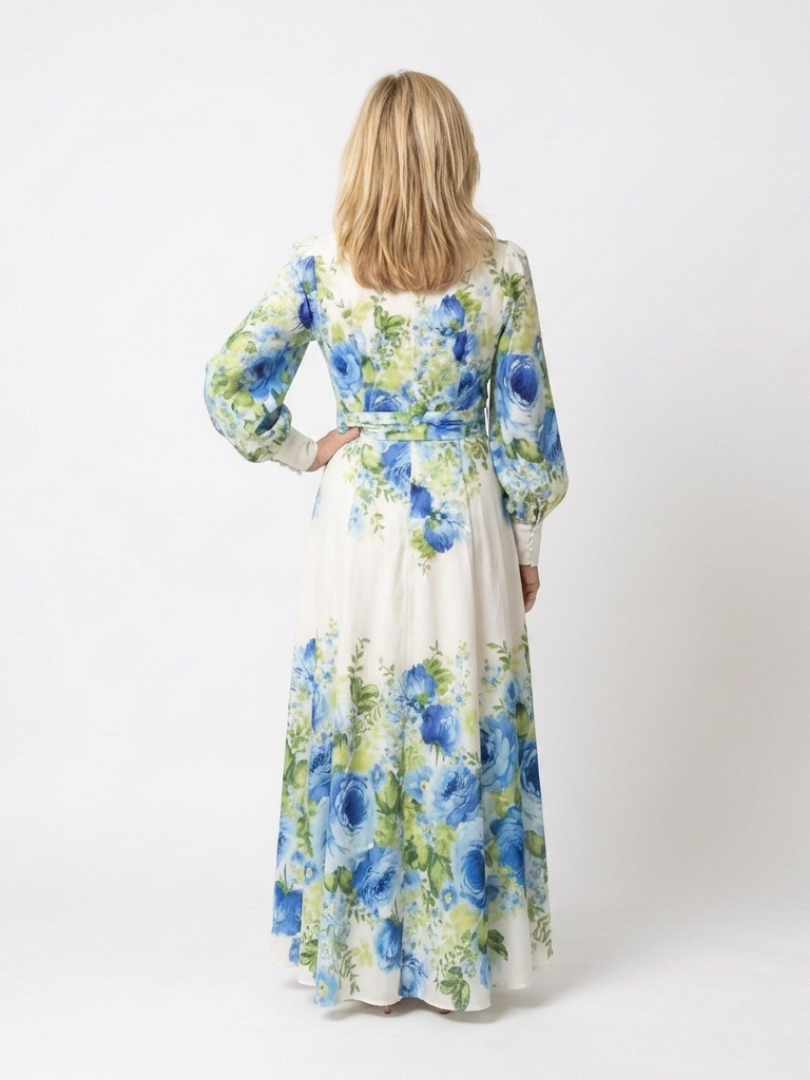 Leila · Vestido largo floral con botones delanteros · Imagen 2