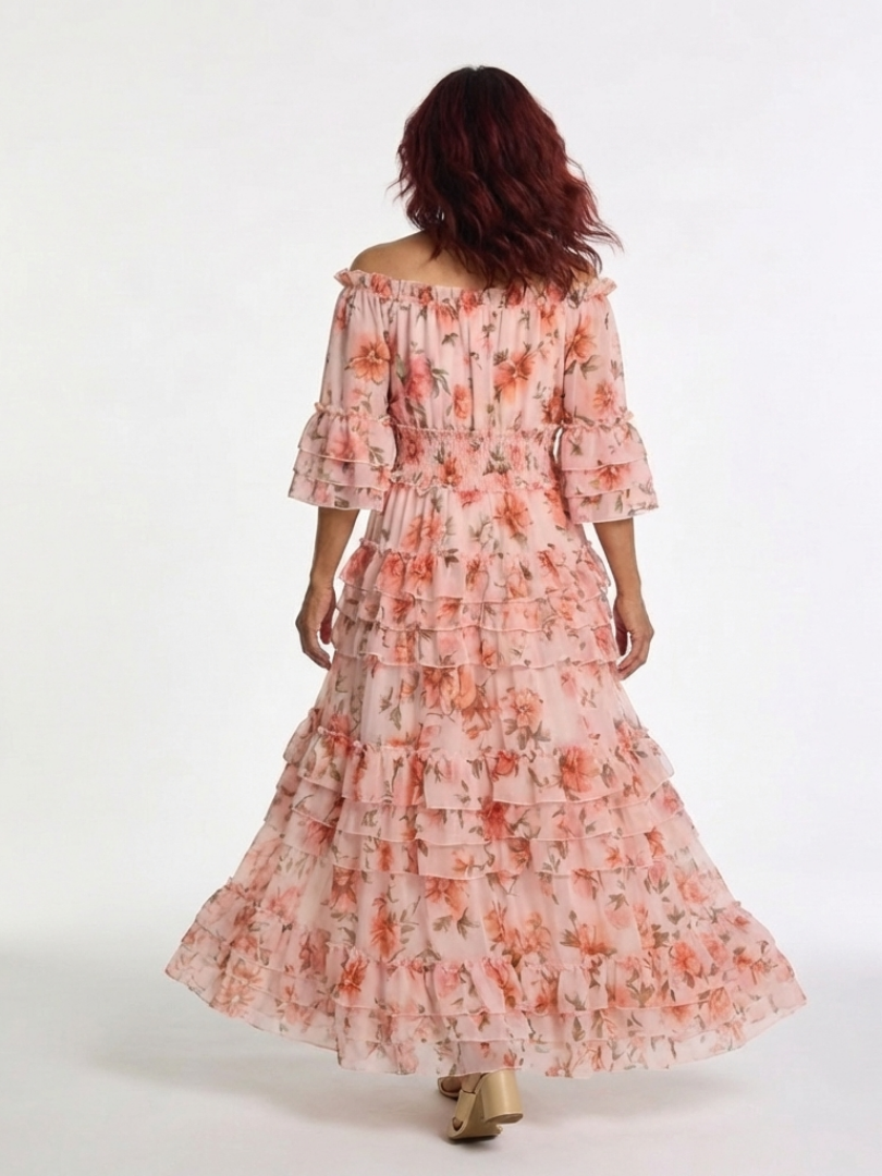 Rosalia · Vestido largo floral con hombros descubiertos · Imagen 4
