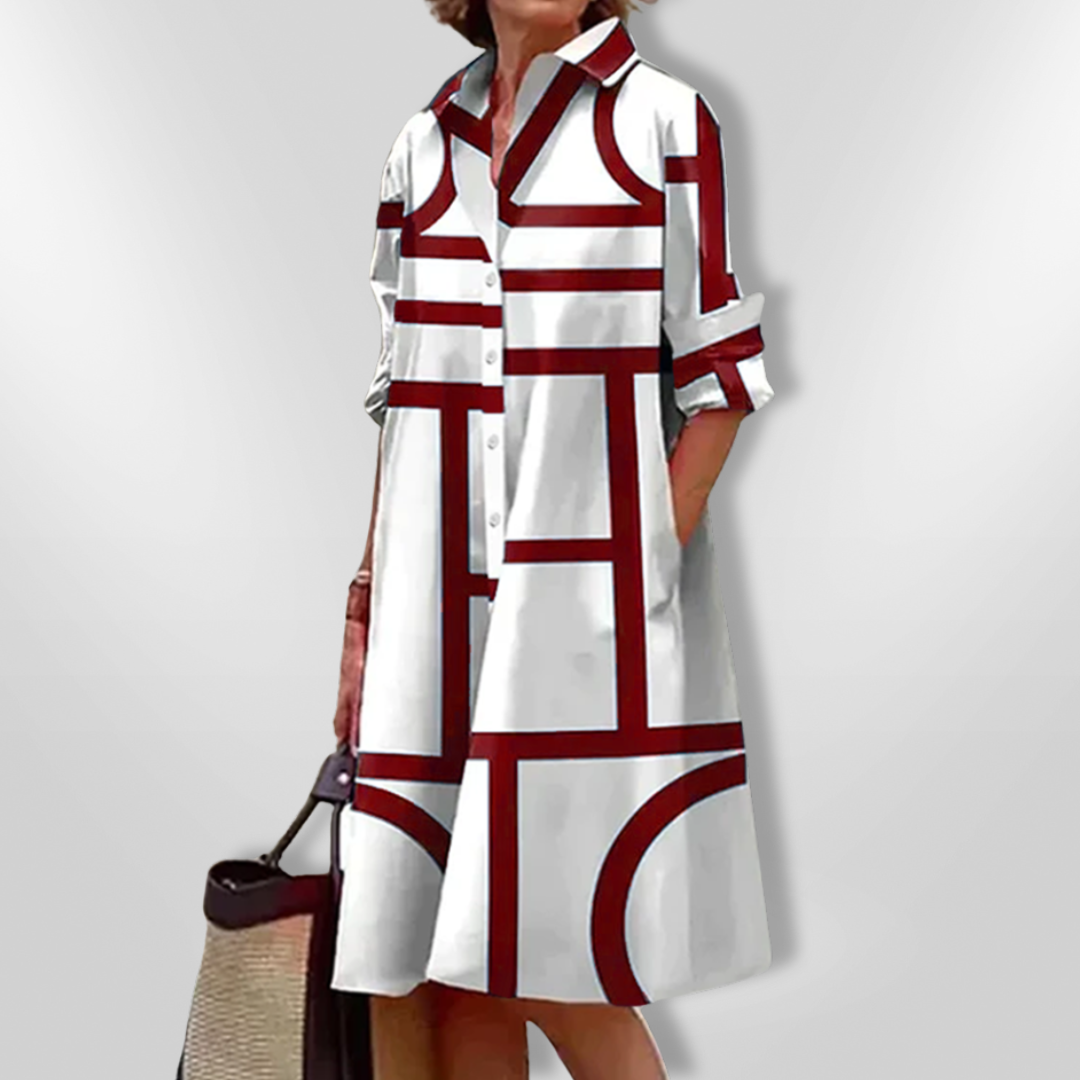Nerina · Vestido de estampado geométrico · Imagen 3