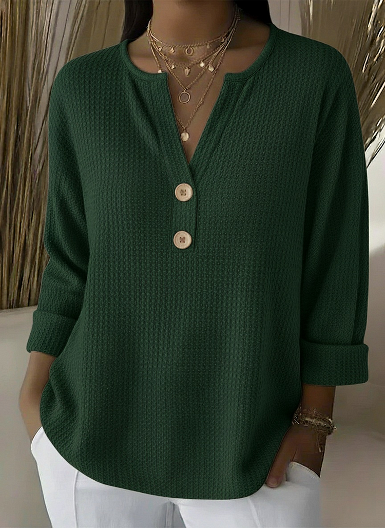 Lucía · Jersey Henley gofrado con botones · Imagen 5