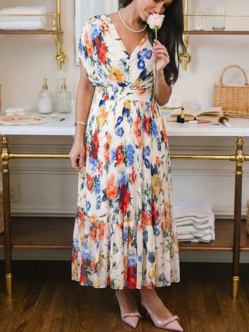 Selena · Vestido midi floral de manga corta · Imagen 7
