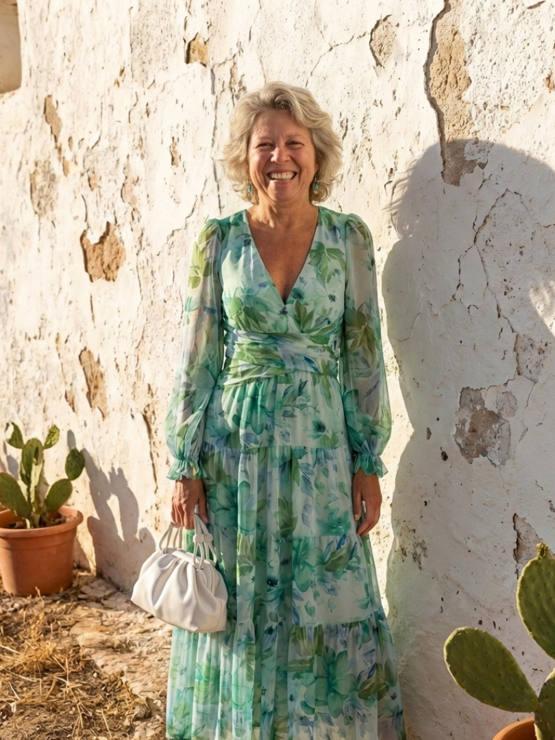 Olivia · Vestido largo floral de manga larga · Imagen 12