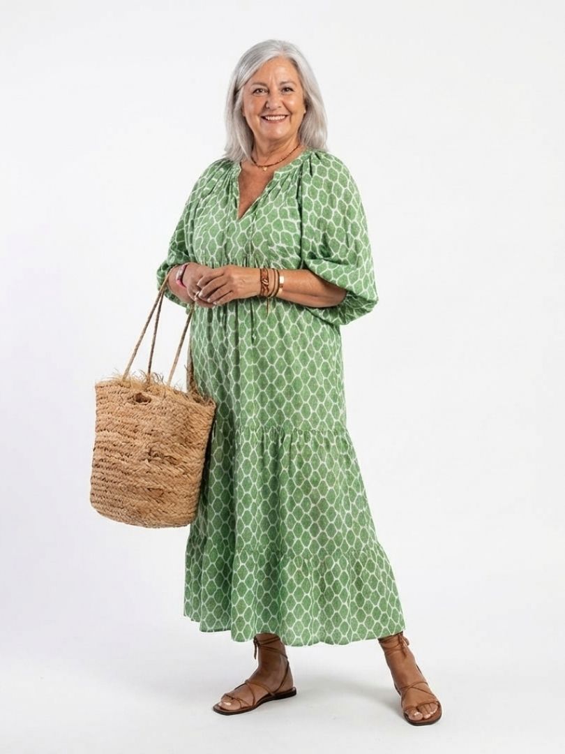 Gala · Vestido midi estampado de manga francesa · Imagen 3