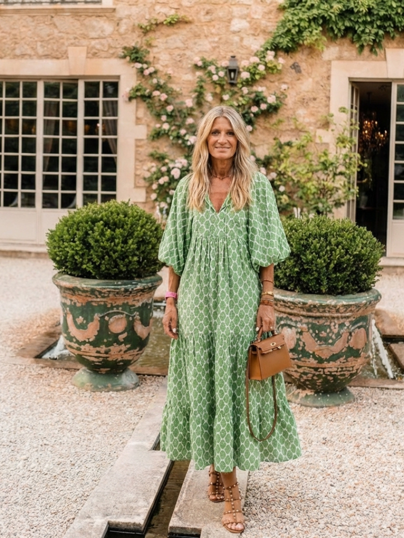 Gala · Vestido midi estampado de manga francesa · Imagen 9