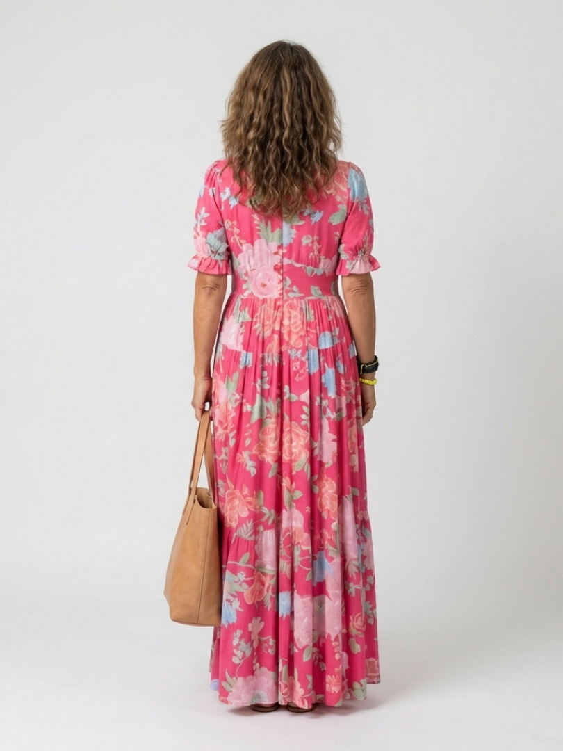 Carlota · Vestido midi floral de cuello en V · Imagen 6