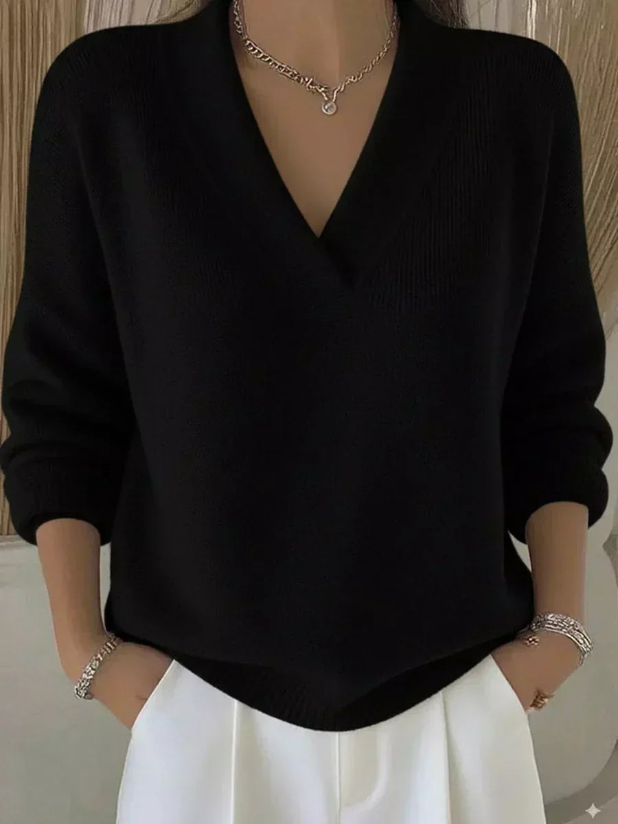 Violeta · Jersey suave de cuello en V · Imagen 4
