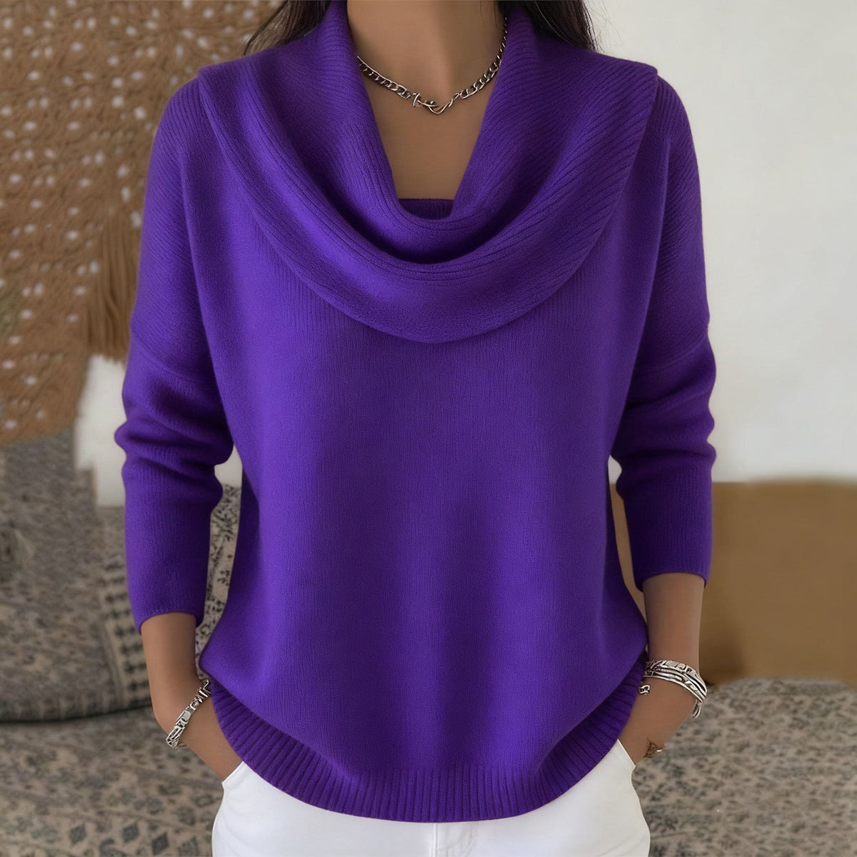 Julia · Jersey de cuello drapeado · Imagen 6