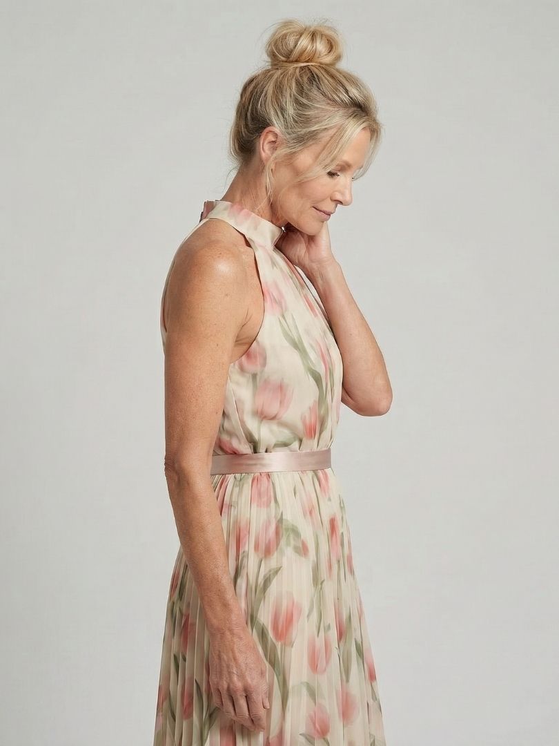 Aurora · Vestido midi floral de escote halter · Imagen 2