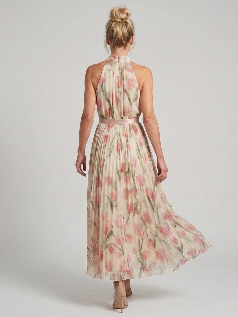 Aurora · Vestido midi floral de escote halter · Imagen 6