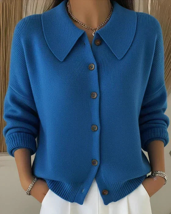 Vega · Cárdigan de punto con cuello camisero · Imagen 1
