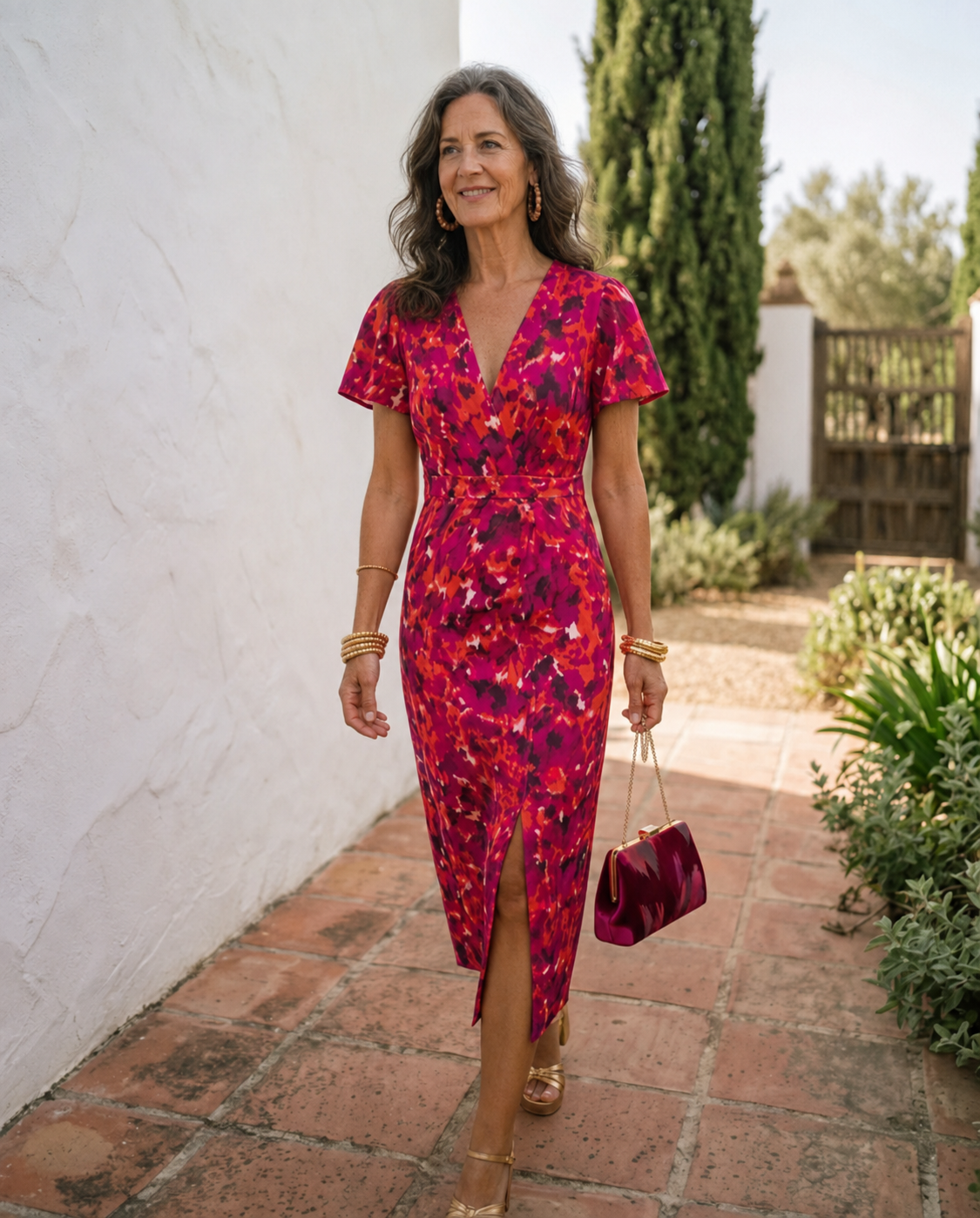 Aura · Vestido midi de manga corta · Imagen 1