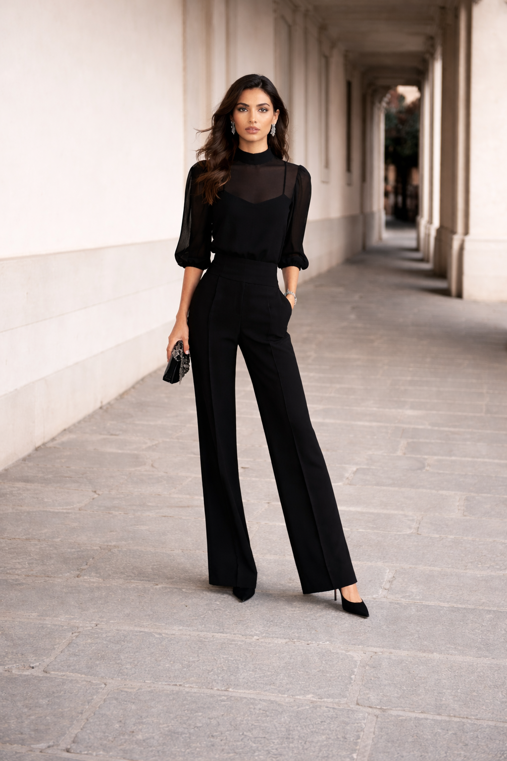 Valentina · Conjunto de tres piezas y pantalón amplio · Imagen 1