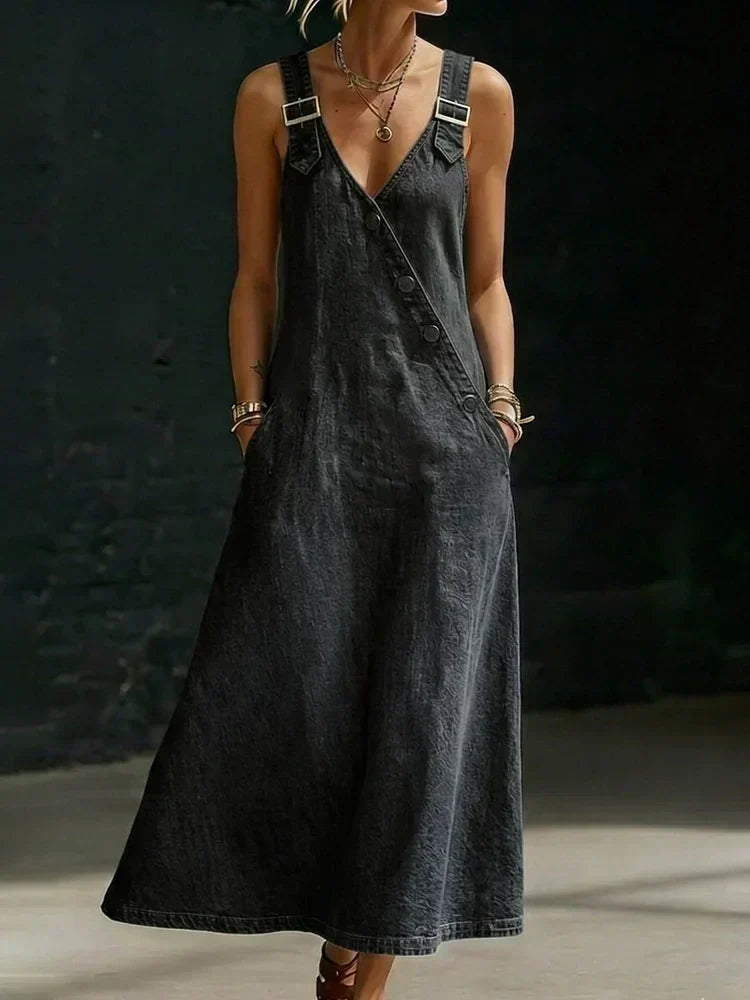 Vera · Vestido largo vaquero con botones · Imagen 3