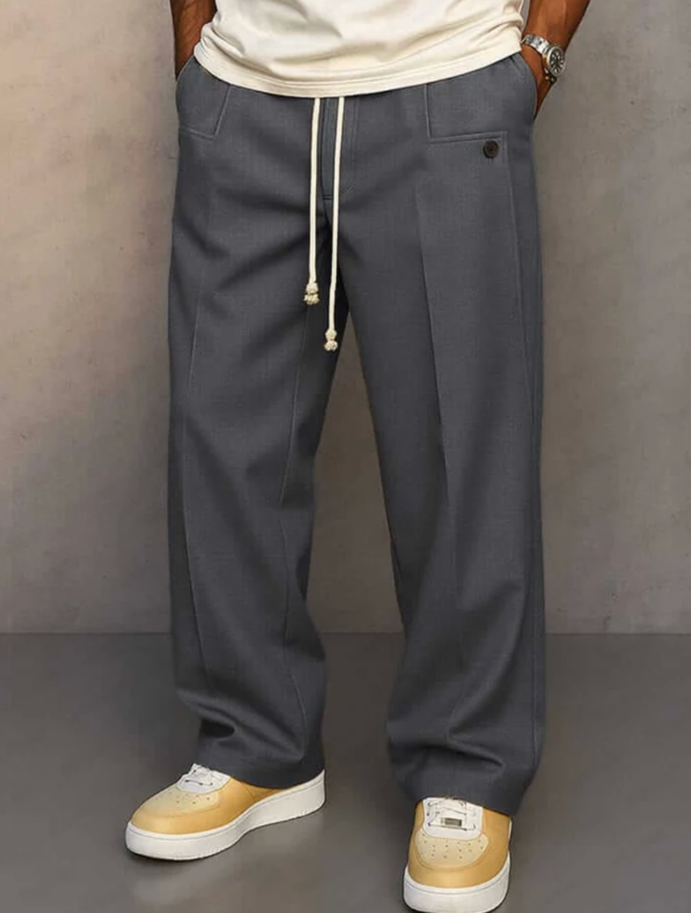 Elio · Pantalón fluido con cintura ajustable · Imagen 3