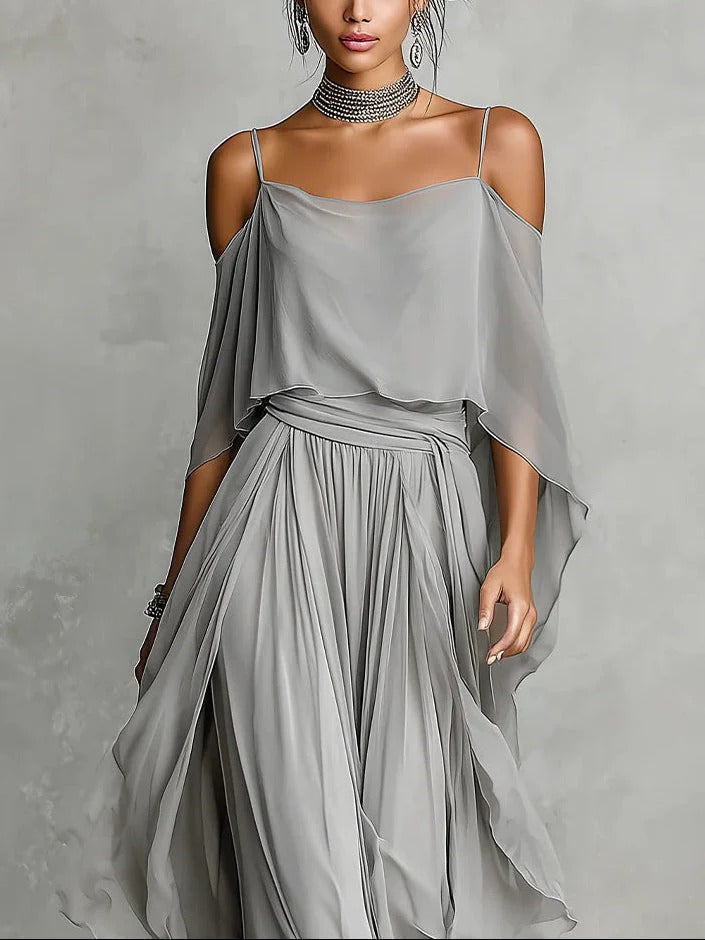 Renata · Conjunto fluido gris de top y pantalón · Imagen 2