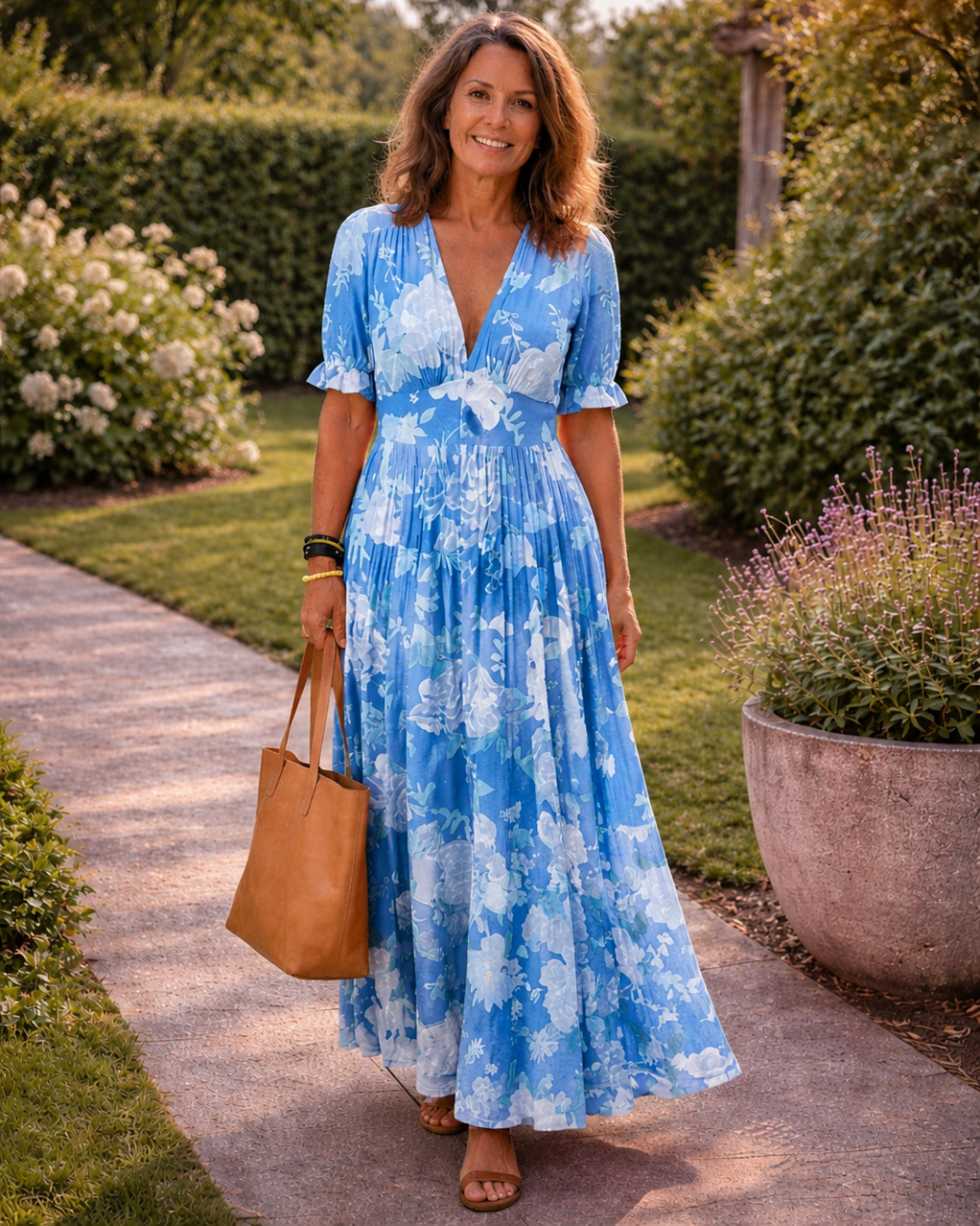 Carlota · Vestido midi floral de cuello en V · Imagen 2