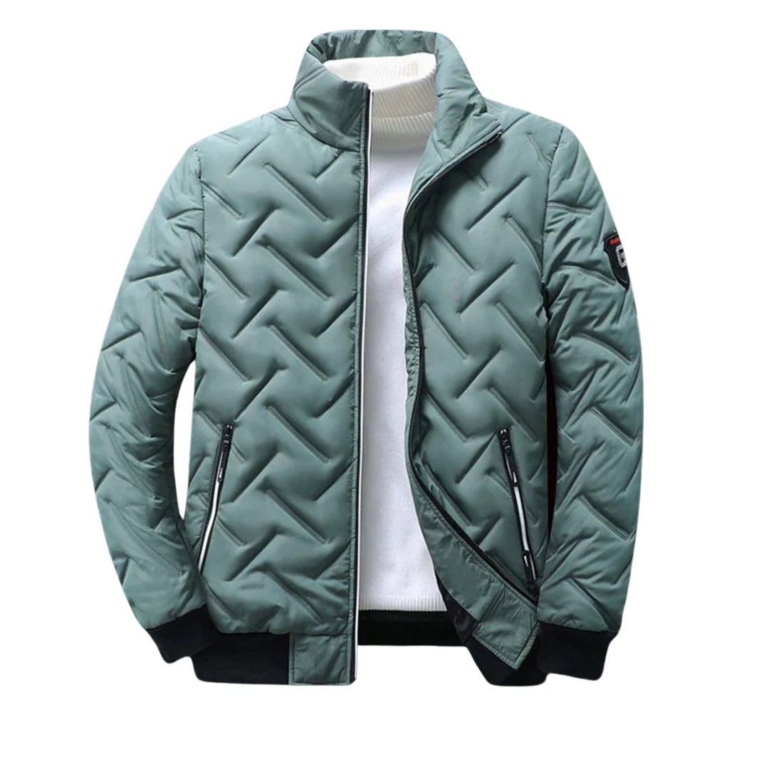 Leone · Bomber acolchada de espiga · Verde claro