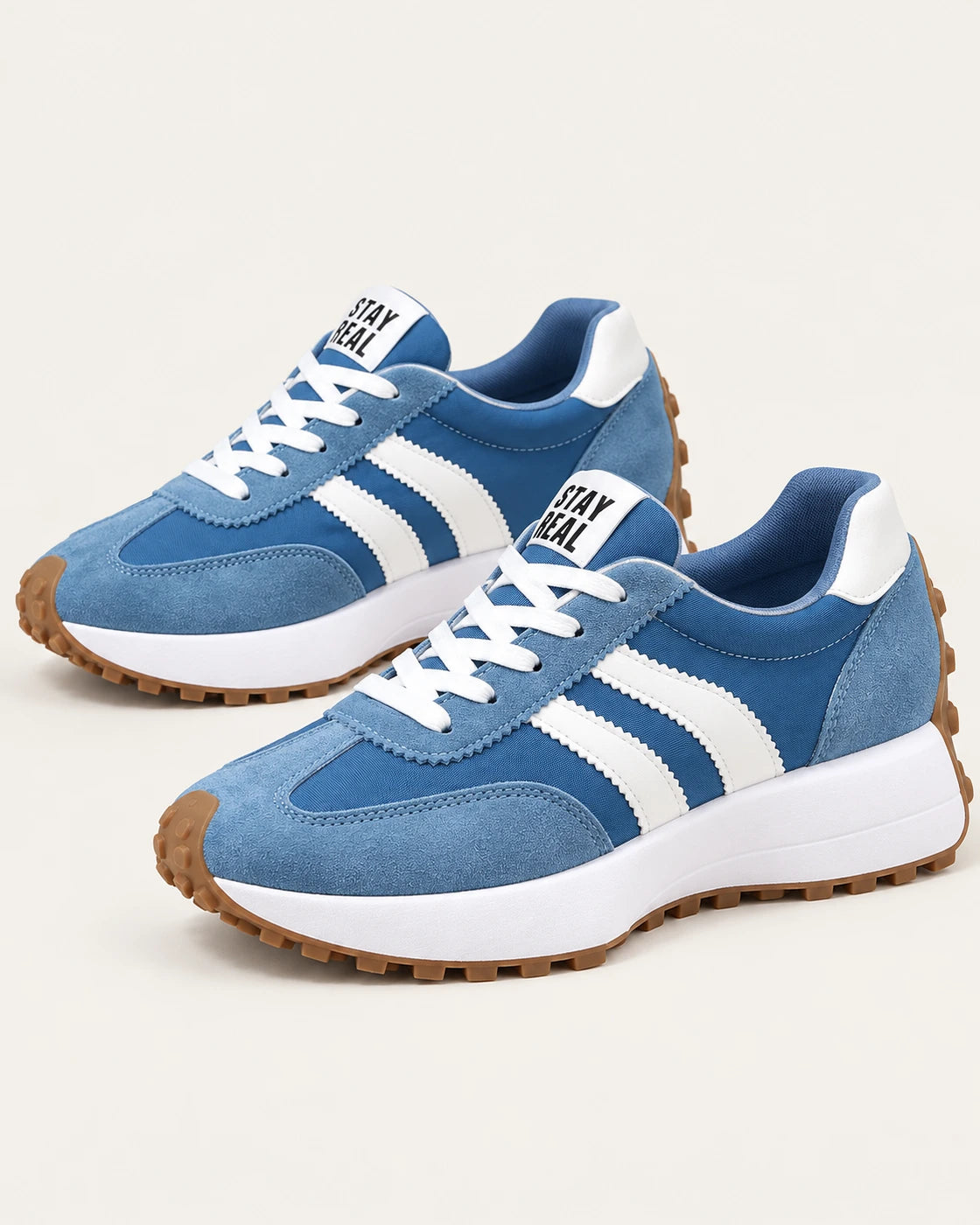 Lucia · Zapatillas retro con plataforma · Azul