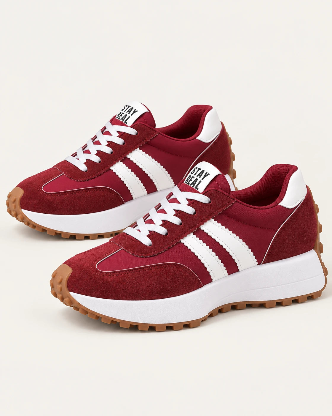 Lucia · Zapatillas retro con plataforma · Rojo