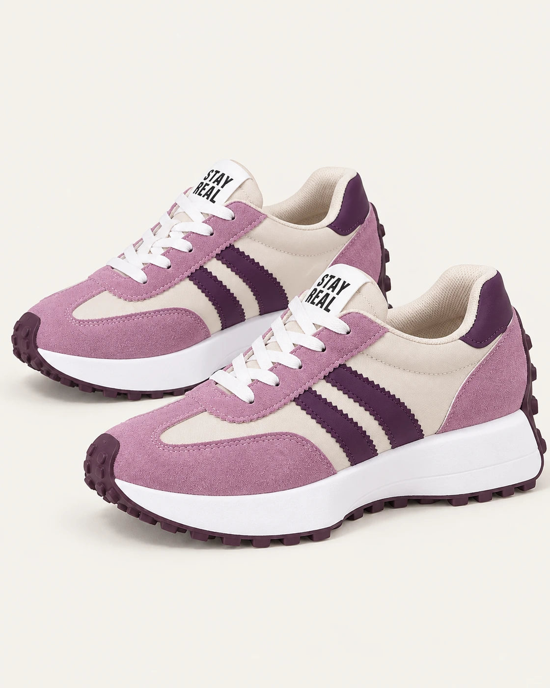 Lucia · Zapatillas retro con plataforma · Violeta