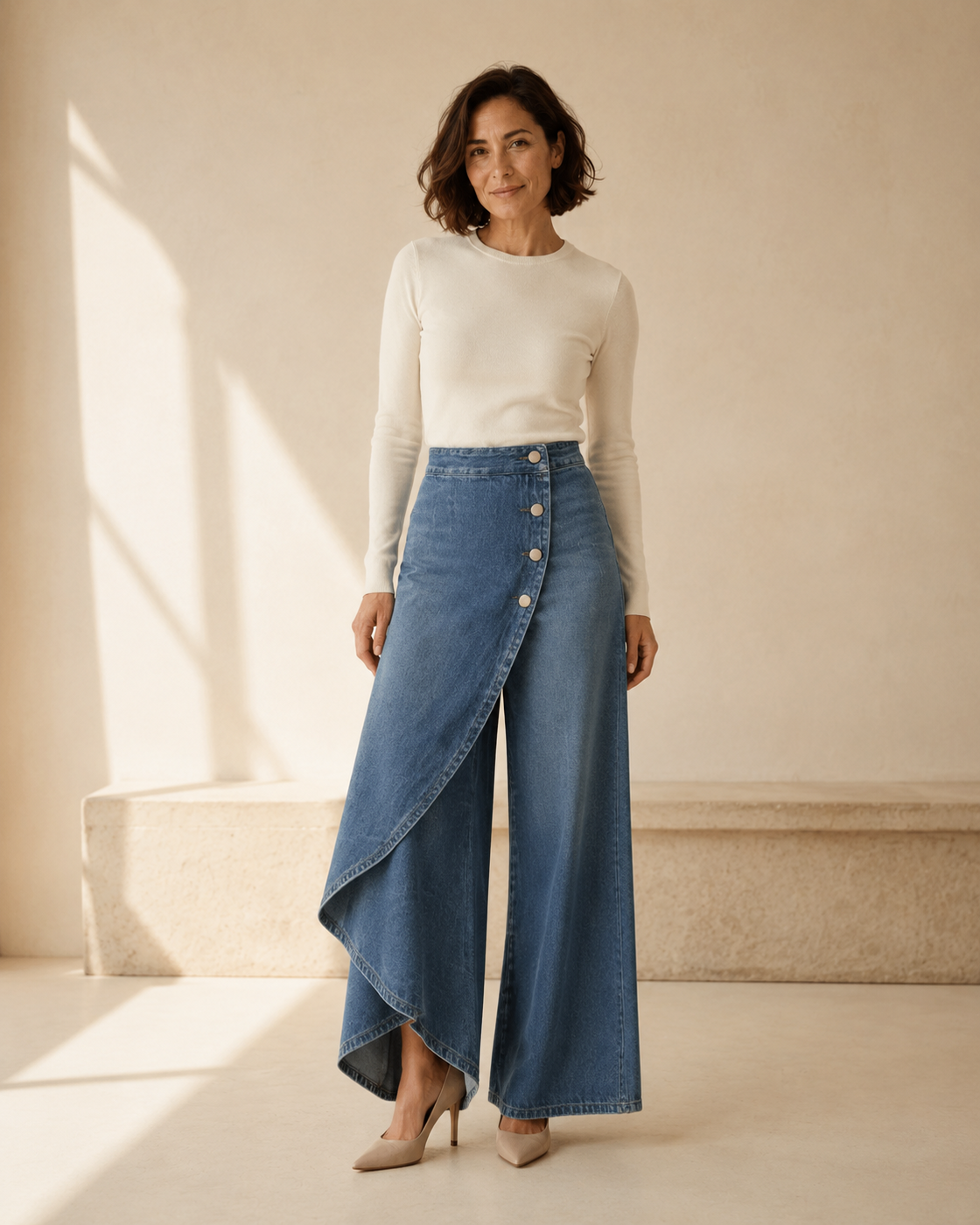 Bruna · Pantalón vaquero de líneas depuradas · Imagen 1