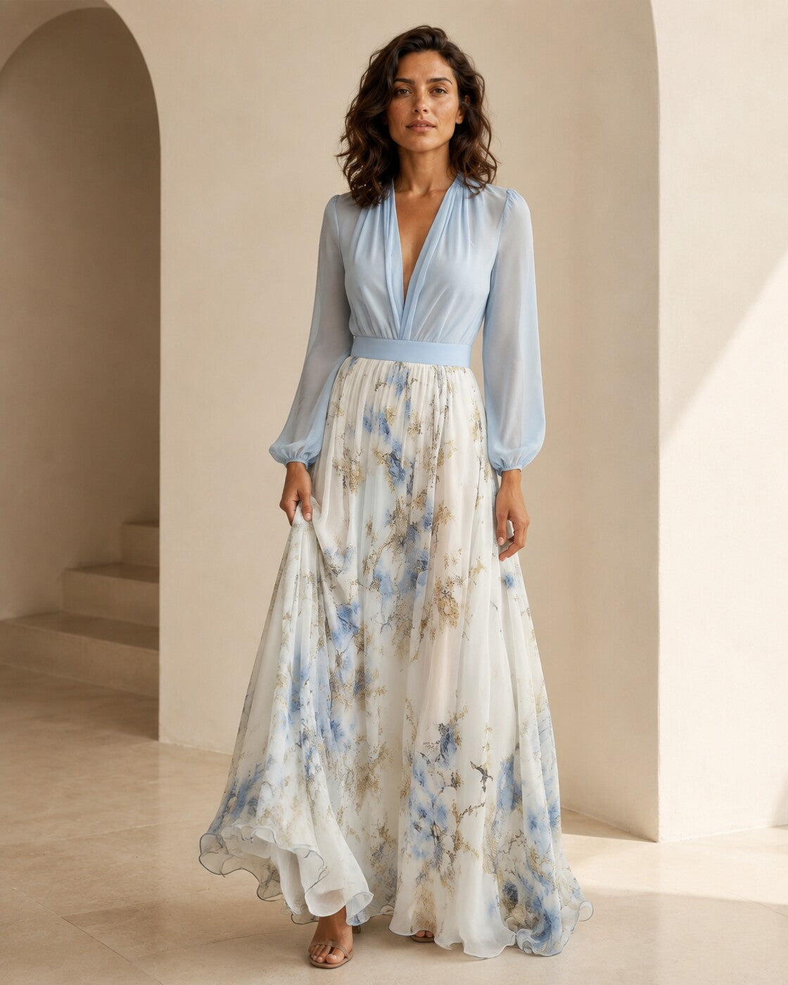 Tecla · Vestido largo floral ligero · Imagen 1