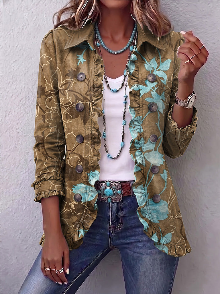Salud · Chaqueta floral degradada con volantes · Imagen 1