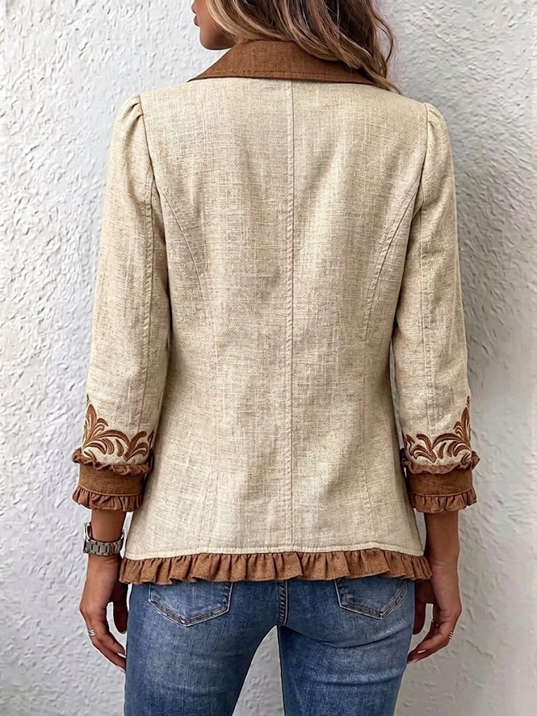 Almudena · Chaqueta floral bordada con volantes · Imagen 2