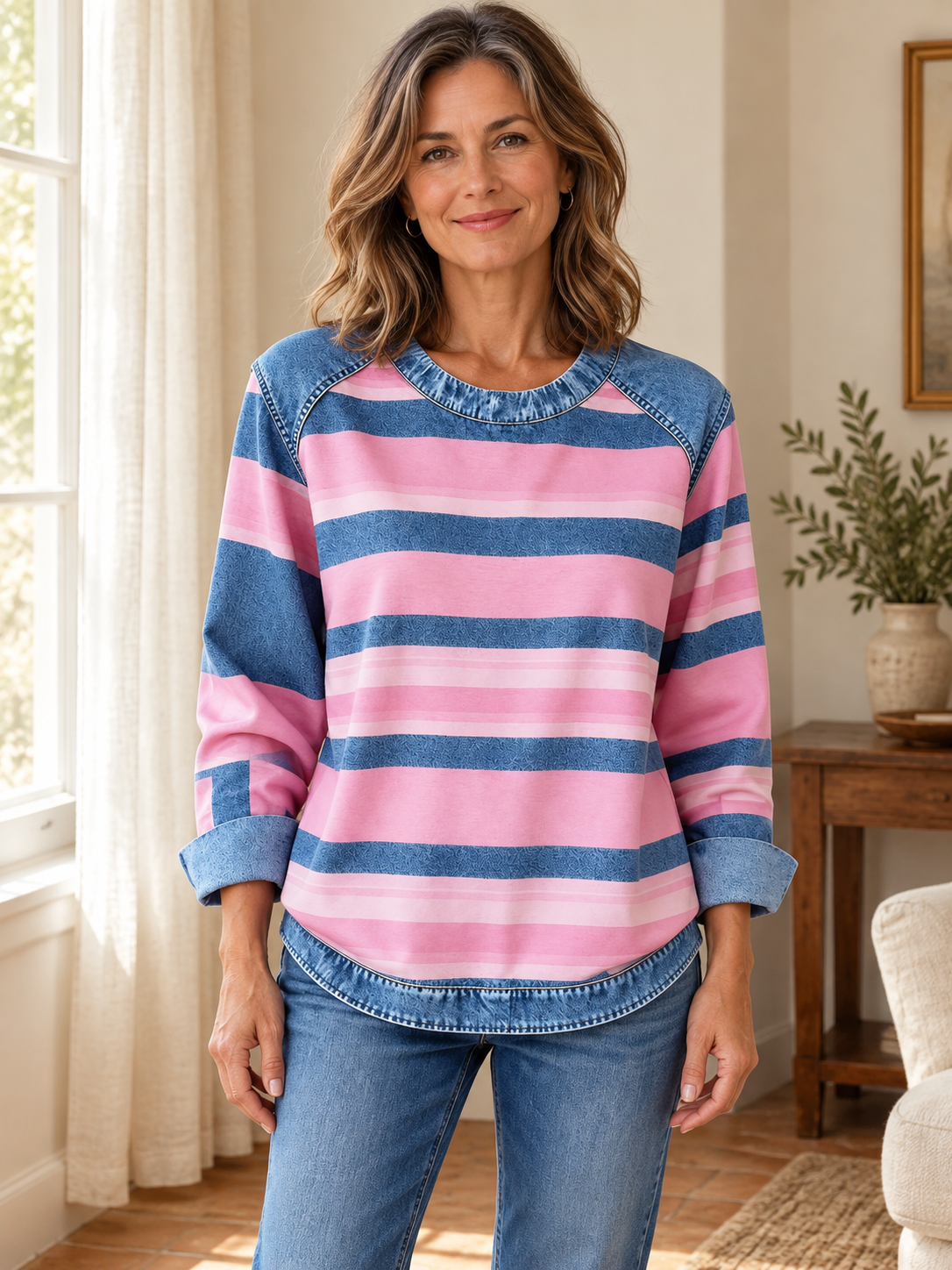 Rosalie · Sudadera de rayas rosas · Imagen 3