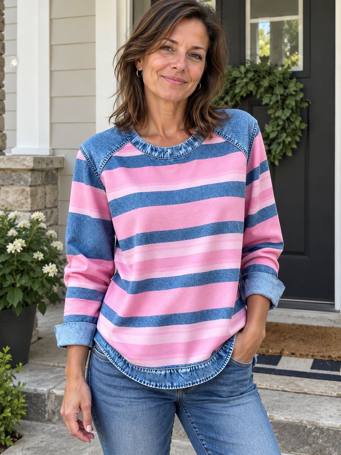 Rosalie · Sudadera de rayas rosas · Imagen 2