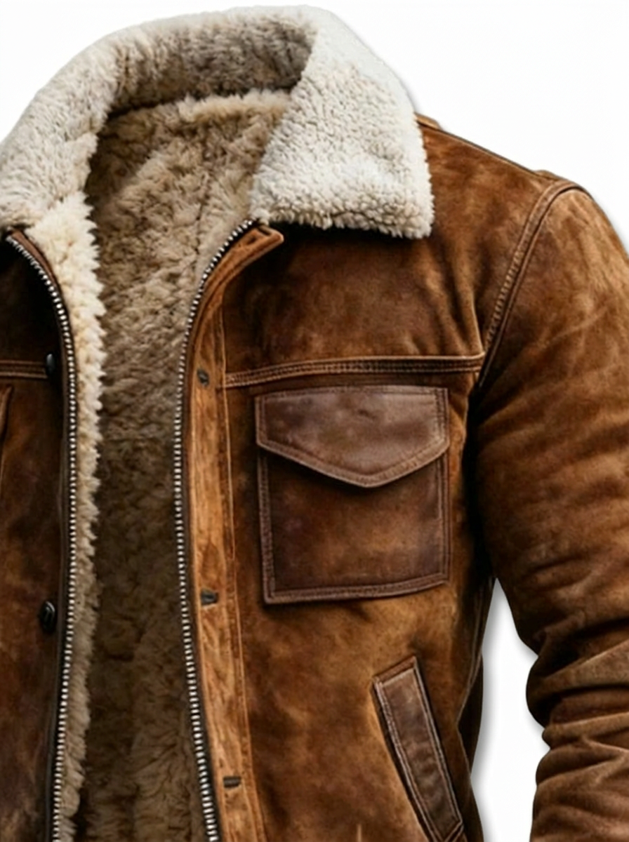 Beniamino · Chaqueta efecto ante con cuello suave · Imagen 3