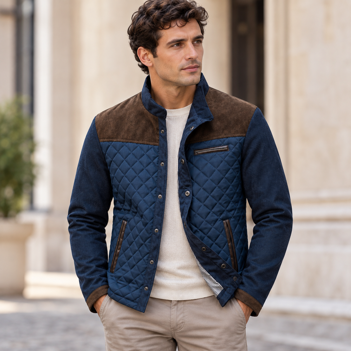 Rombo · Bomber acolchada bicolor · Imagen 1