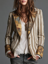 Dorotea · Blazer de rayas de inspiración bohemia · Imagen 1