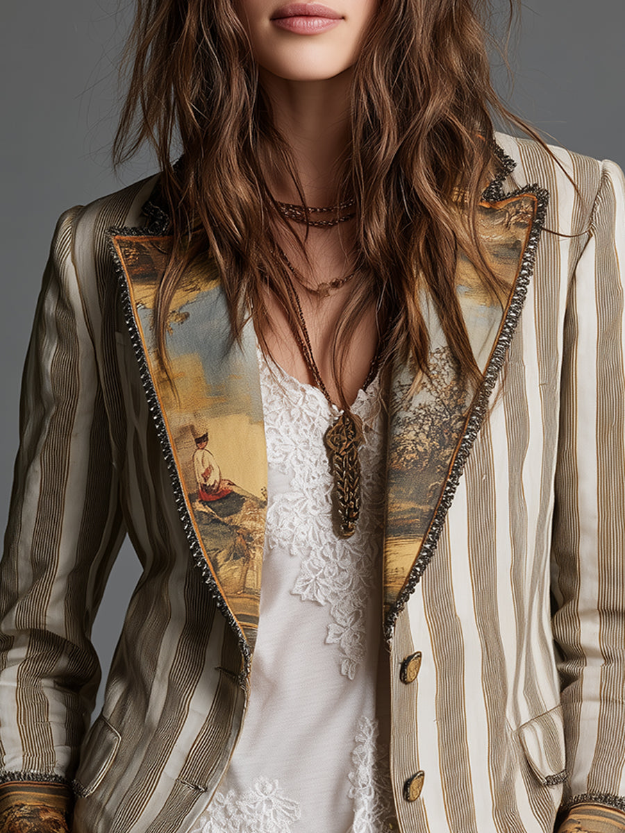 Dorotea · Blazer de rayas de inspiración bohemia · Imagen 4