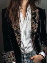 Vivia · Blazer negra con motivo barroco · Imagen 4
