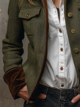 Tersilla · Chaqueta de espiga en verde oliva · Imagen 5