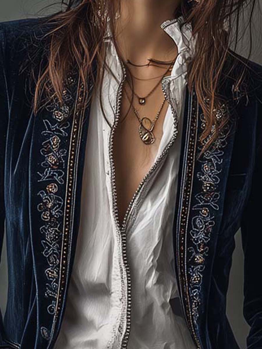 Zelinda · Chaqueta larga bordada · Imagen 5