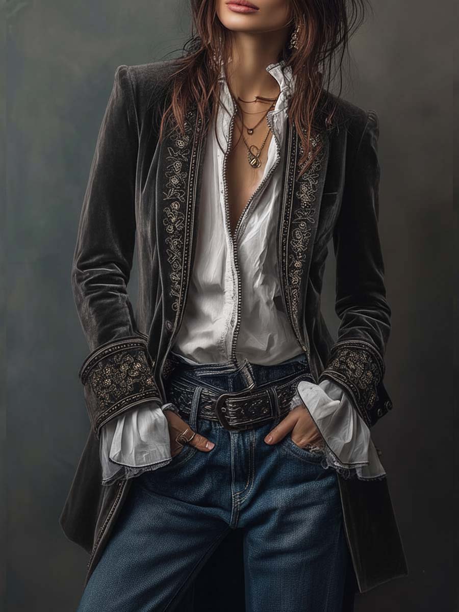 Zelinda · Chaqueta larga bordada · Imagen 12