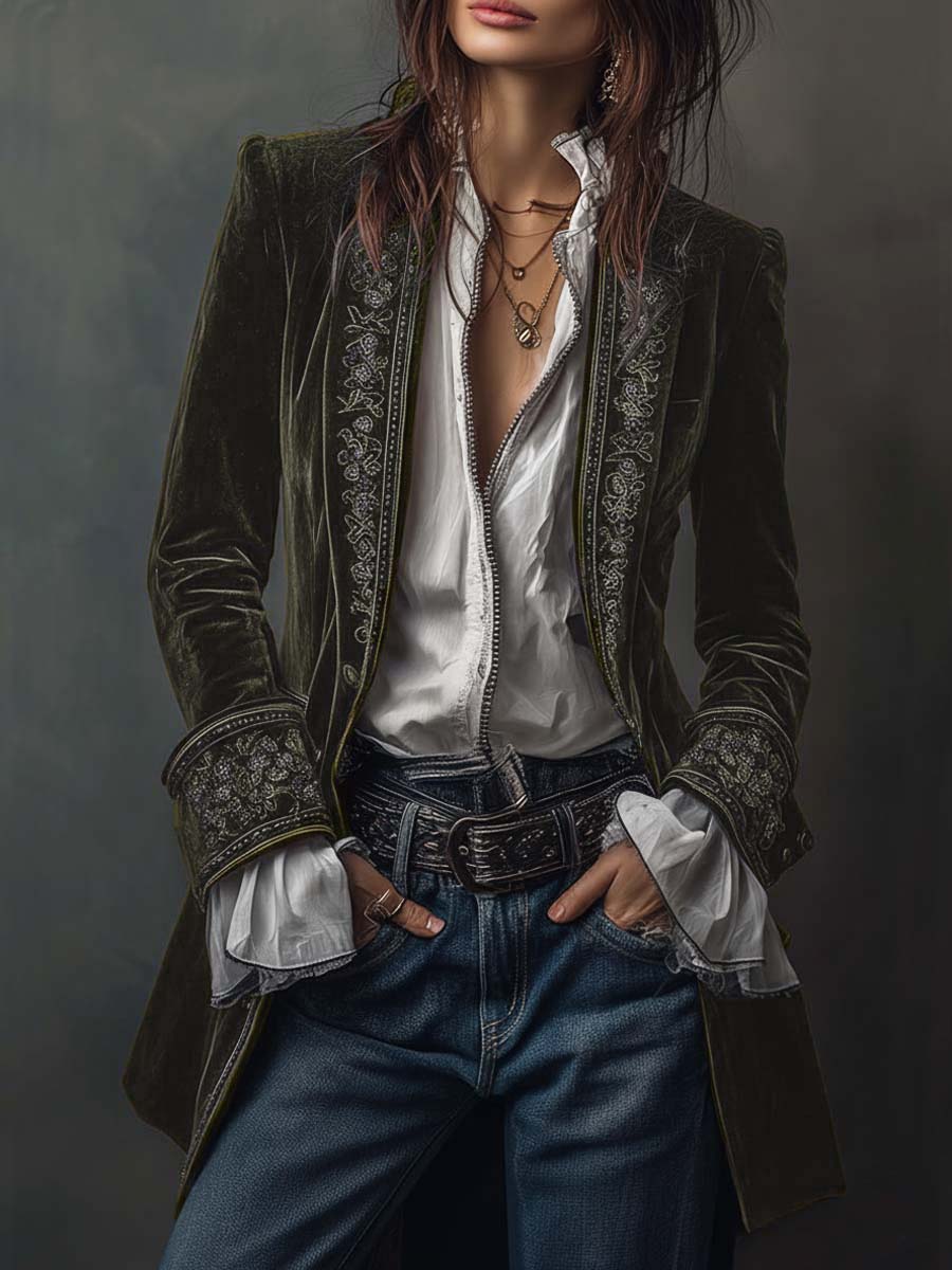 Zelinda · Chaqueta larga bordada · Imagen 13