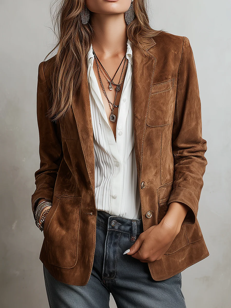 Adelgisa · Blazer marrón de inspiración vintage · Imagen 1