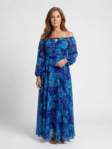 Chloe · Vestido largo floral con hombros descubiertos · Imagen 1
